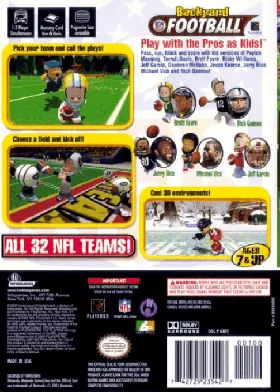 Backyard Football box cover back